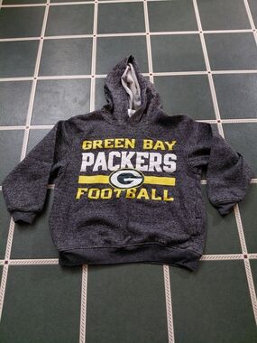 NFL Green Bay Packers Gray Hoodie with Yellow and White Logo